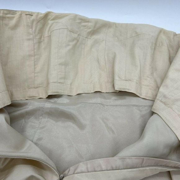 J Crew Silk Strapless Gown Size 16 Champagne Color - Picture 4 of 6